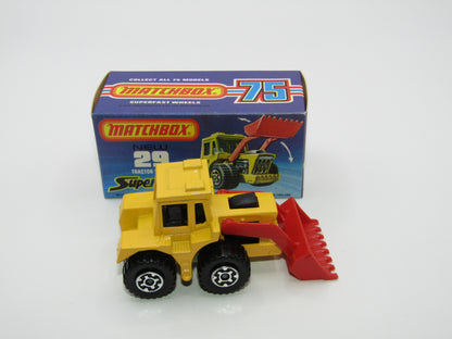 Matchbox Superfast No 29C Tractor Shovel YELLOW PALE YELLOW Base