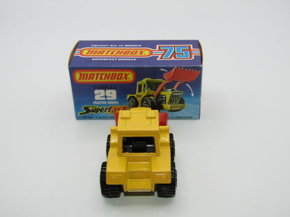 Matchbox Superfast No 29C Tractor Shovel YELLOW PALE YELLOW Base