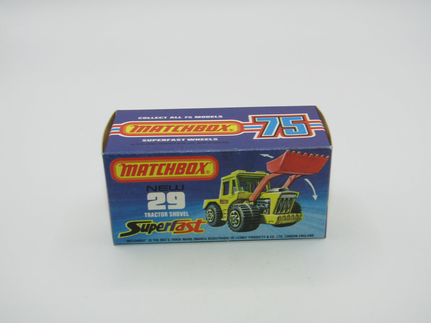 Matchbox Superfast No 29C Tractor Shovel YELLOW PALE YELLOW Base