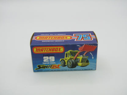 Matchbox Superfast No 29C Tractor Shovel YELLOW PALE YELLOW Base