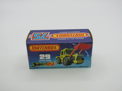 Matchbox Superfast No 29C Tractor Shovel YELLOW PALE YELLOW Base