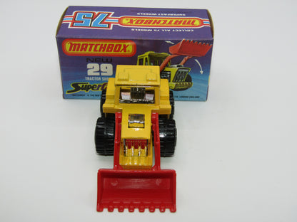Matchbox Superfast No 29C Tractor Shovel Yellow CHROME Interior Yellow Base