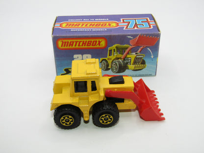 Matchbox Superfast No 29C Tractor Shovel YELLOW Hubs Yellow Base