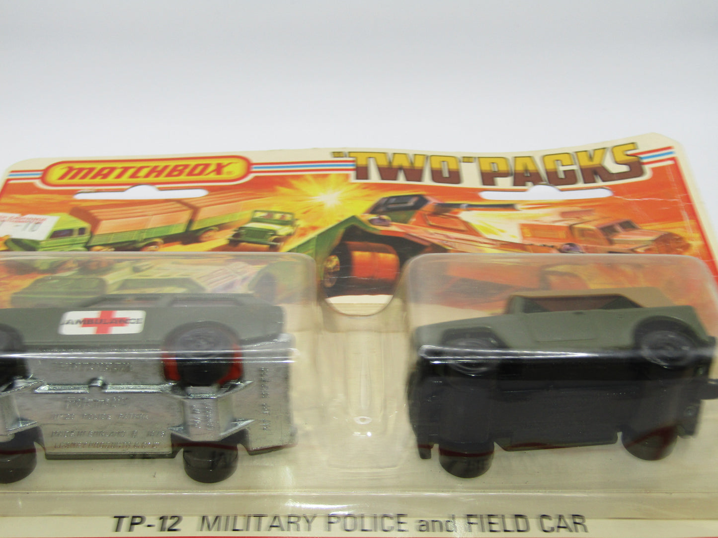 Matchbox Superfast Twin Pack TP-12 Police Patrol and Field Car with 5 SPOKE WHEELS