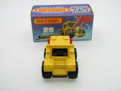 Matchbox Superfast No 29C Tractor Shovel YELLOW Hubs Yellow Base