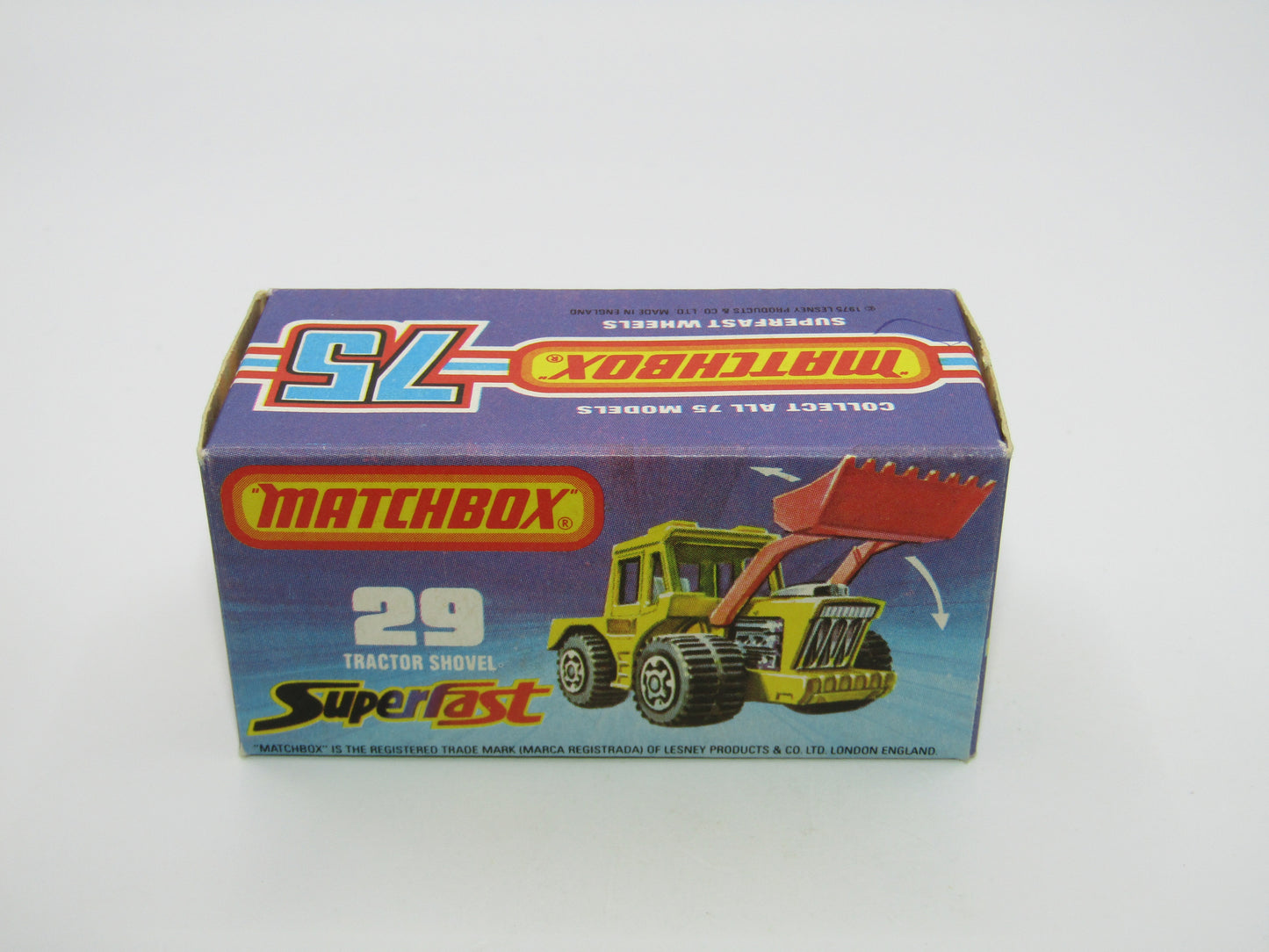 Matchbox Superfast No 29C Tractor Shovel YELLOW Hubs Yellow Base
