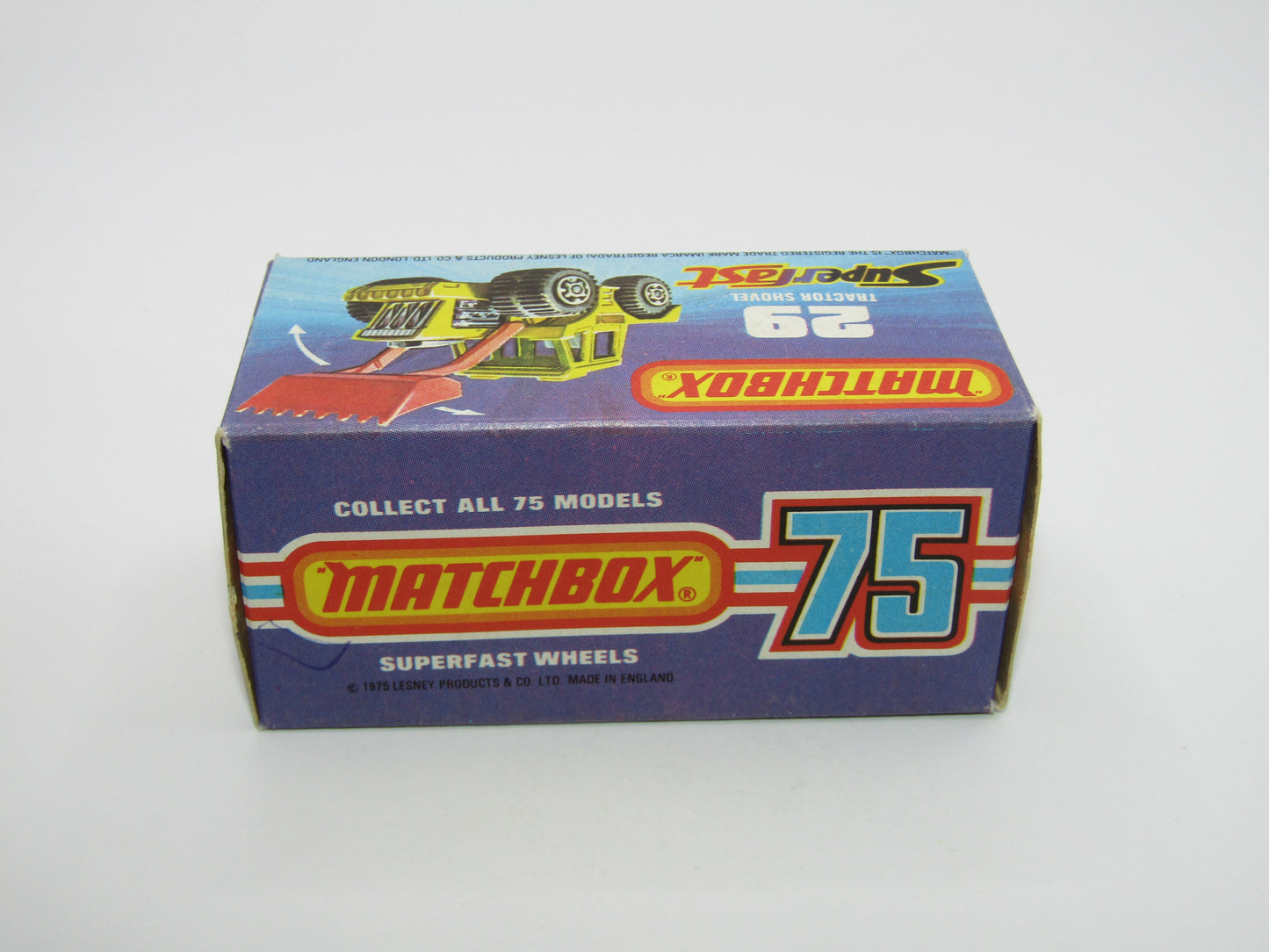 Matchbox Superfast No 29C Tractor Shovel YELLOW Hubs Yellow Base