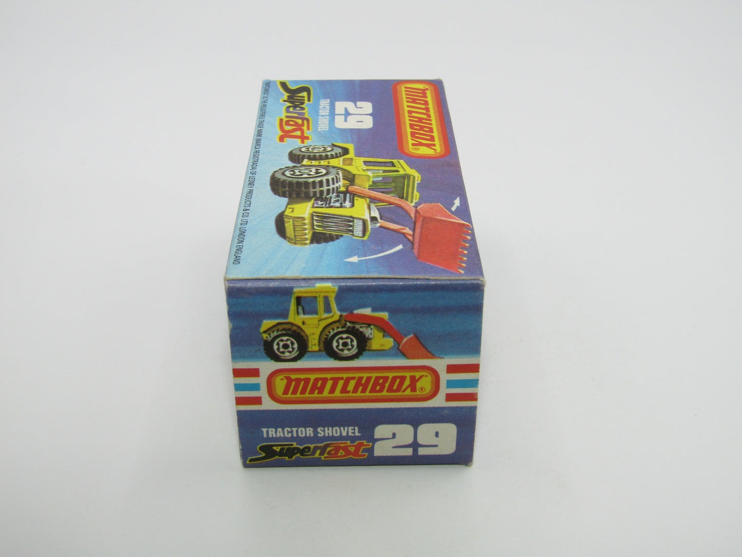 Matchbox Superfast No 29C Tractor Shovel YELLOW Hubs Yellow Base