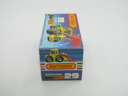 Matchbox Superfast No 29C Tractor Shovel YELLOW Hubs Yellow Base