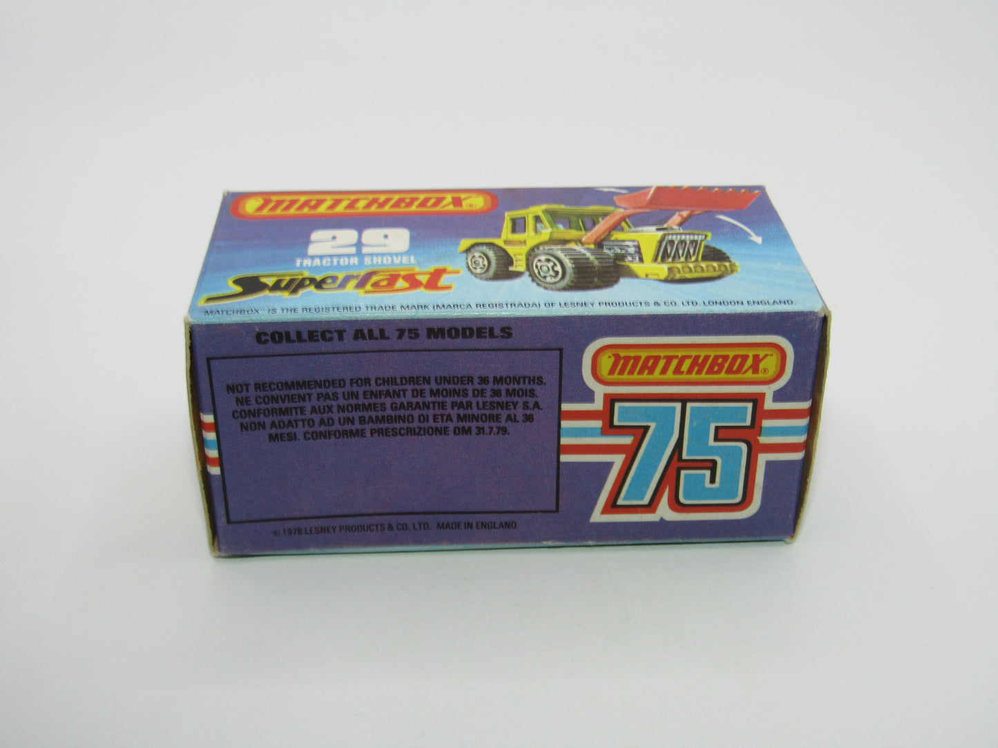 Matchbox Superfast No 29C Tractor Shovel YELLOW Hubs Yellow Base