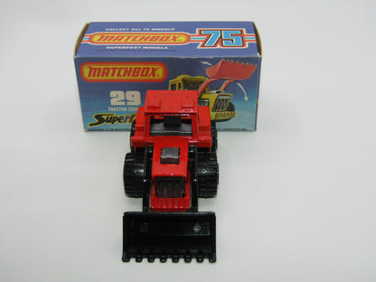 Matchbox Superfast No 29C Tractor Shovel Red, Black Shovel