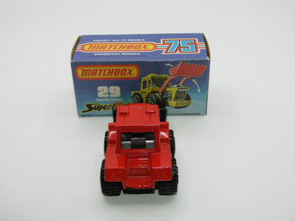 Matchbox Superfast No 29C Tractor Shovel Red, Black Shovel