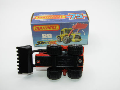 Matchbox Superfast No 29C Tractor Shovel Red, Black Shovel