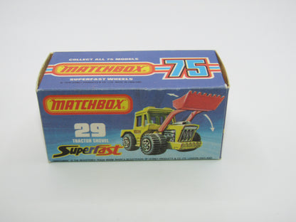 Matchbox Superfast No 29C Tractor Shovel Red, Black Shovel