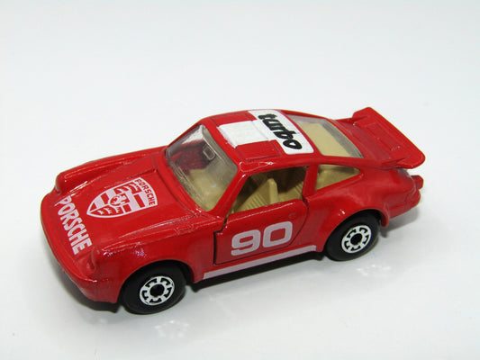 Matchbox Superfast 3C Porsche Turbo Red, Tan Interior, Grey Base