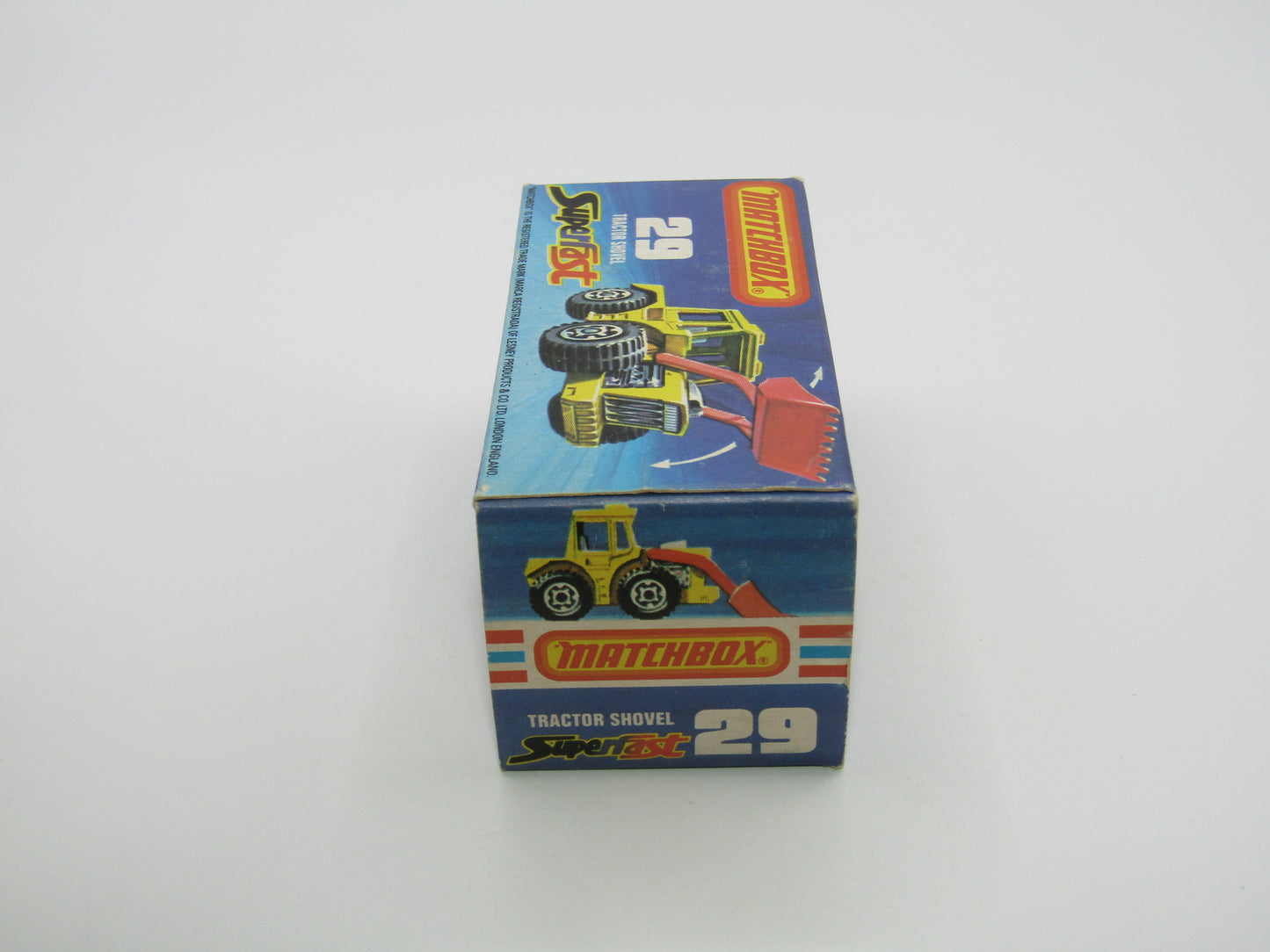 Matchbox Superfast No 29C Tractor Shovel Black Shovel PALE YELLOW Base
