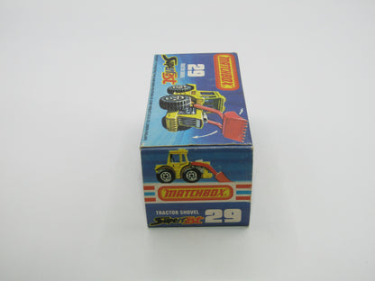 Matchbox Superfast No 29C Tractor Shovel Black Shovel PALE YELLOW Base