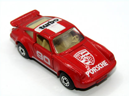 Matchbox Superfast 3C Porsche Turbo Red, Tan Interior, Satin Black Base