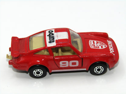 Matchbox Superfast 3C Porsche Turbo Red, Tan Interior, Satin Black Base