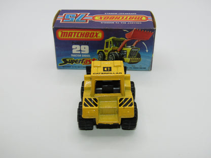 Matchbox Superfast No 29C Tractor Shovel Caterpillar Tampo Black Shovel