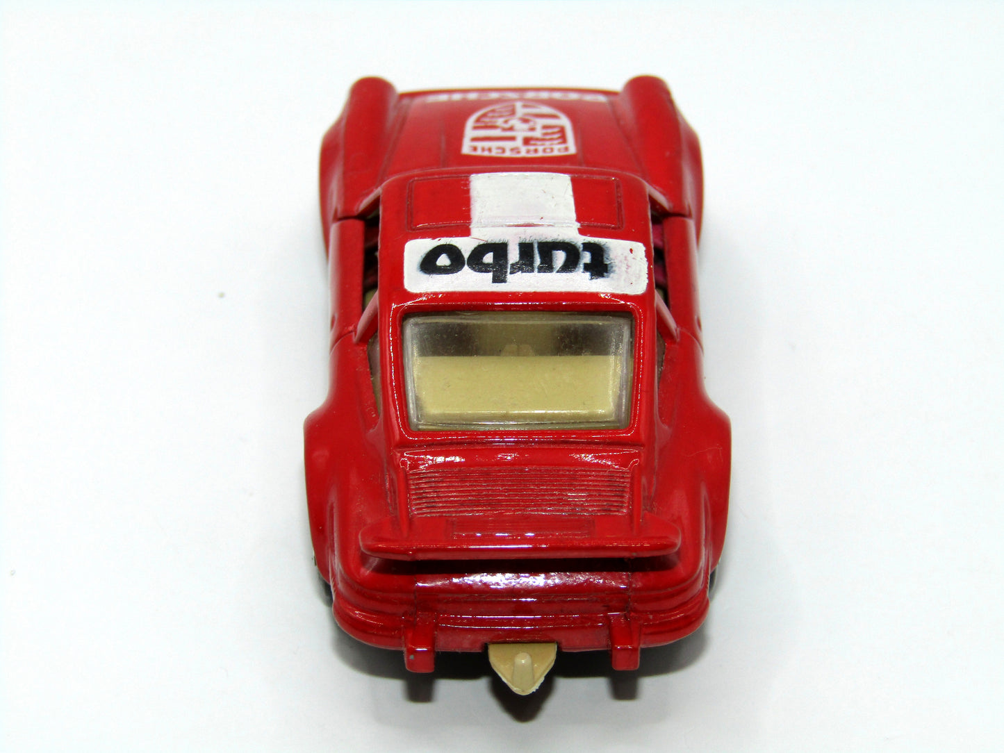 Matchbox Superfast 3C Porsche Turbo Red, Tan Interior, Satin Black Base