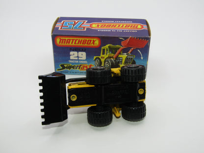 Matchbox Superfast No 29C Tractor Shovel Caterpillar Tampo Black Shovel