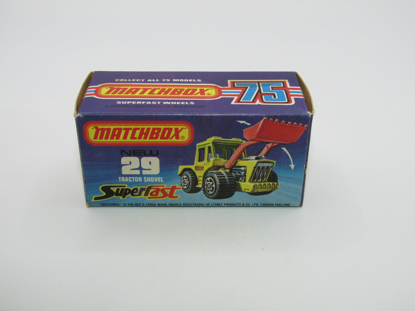 Matchbox Superfast No 29C Tractor Shovel Caterpillar Tampo Black Shovel
