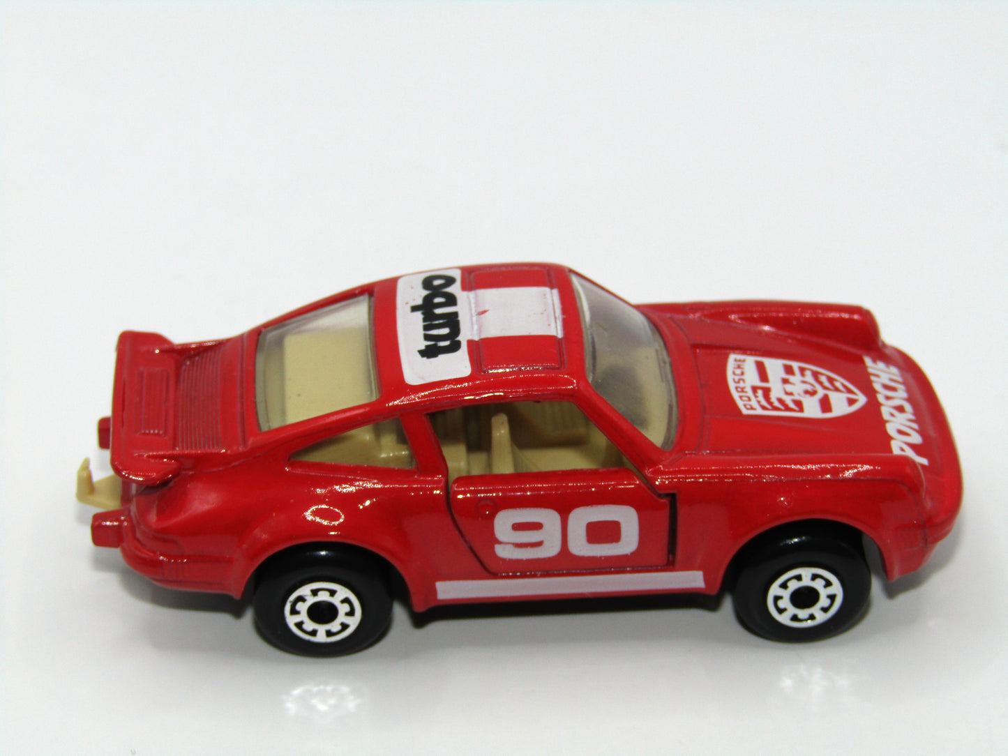 Matchbox Superfast 3C Porsche Turbo Red, Tan Interior, Gloss Black Base