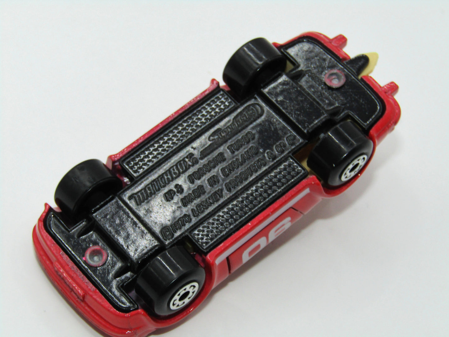 Matchbox Superfast 3C Porsche Turbo Red, Tan Interior, Gloss Black Base