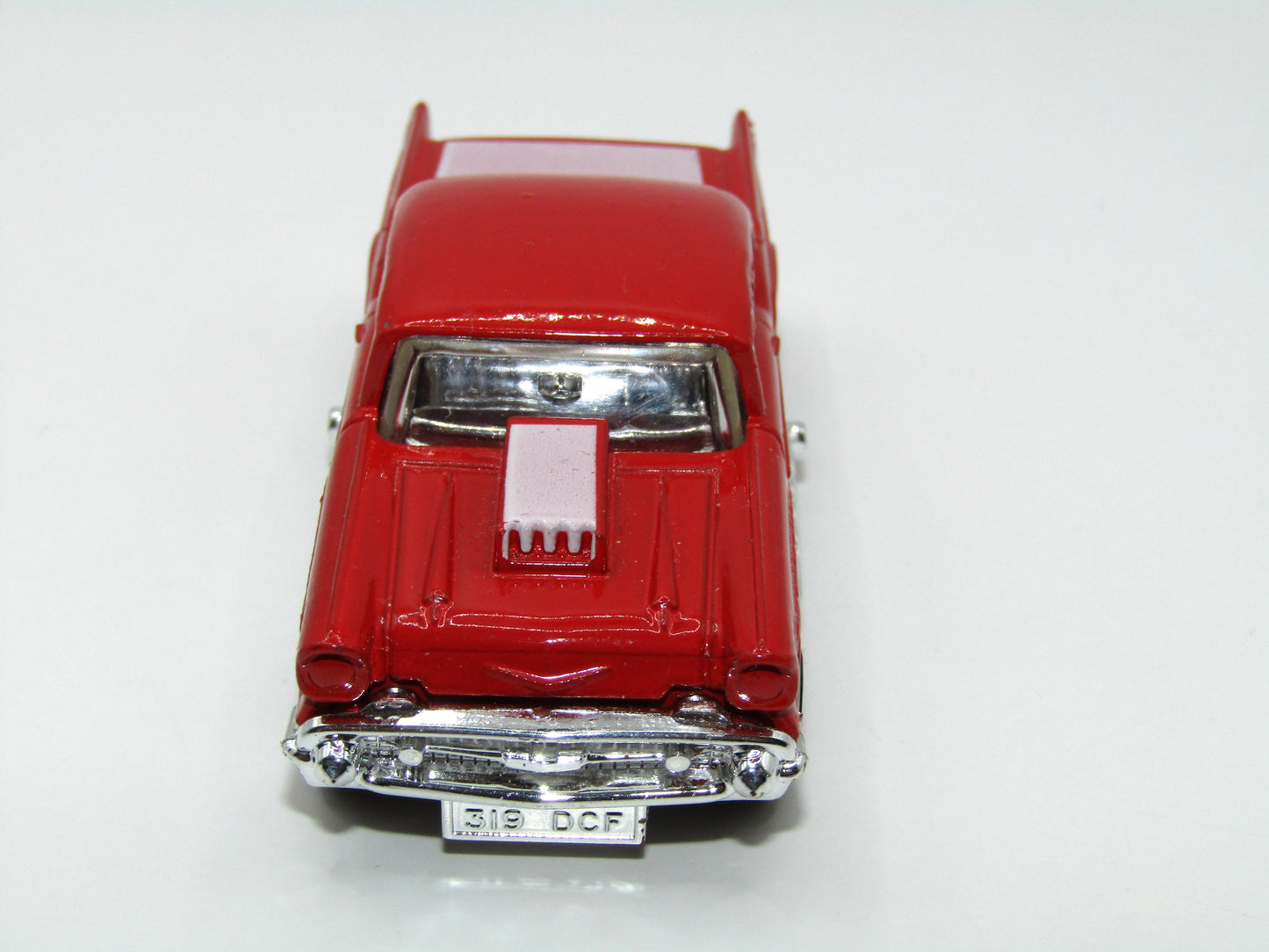 Matchbox Superfast 4D '57 Chevy Red, Unpainted Base