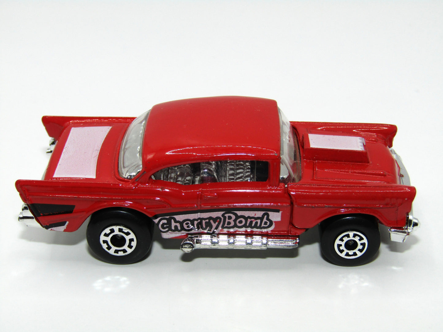 Matchbox Superfast 4D '57 Chevy Red, Unpainted Base