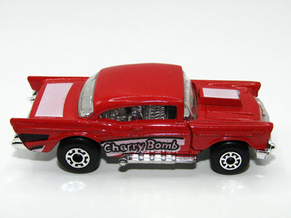 Matchbox Superfast 4D '57 Chevy Red, Unpainted Base