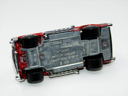 Matchbox Superfast 4D '57 Chevy Red, Unpainted Base