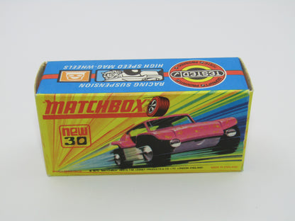 Matchbox Superfast No 30B Beach Buggy WHITE Interior ORANGE Splatter