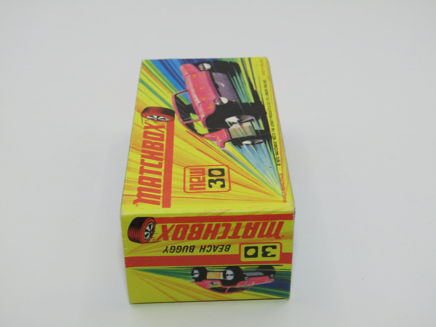 Matchbox Superfast No 30B Beach Buggy WHITE Interior ORANGE Splatter