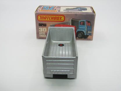 Matchbox Superfast No 30D Articulated Truck RED YELLOW GRILLE Silver Dump