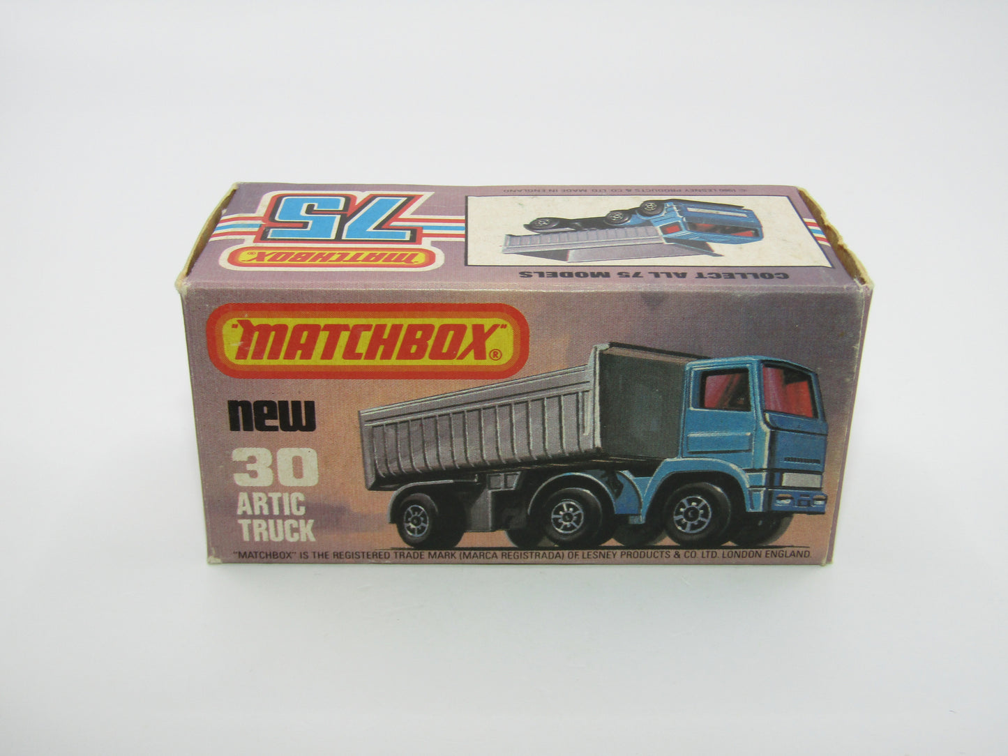 Matchbox Superfast No 30D Articulated Truck RED YELLOW GRILLE Silver Dump