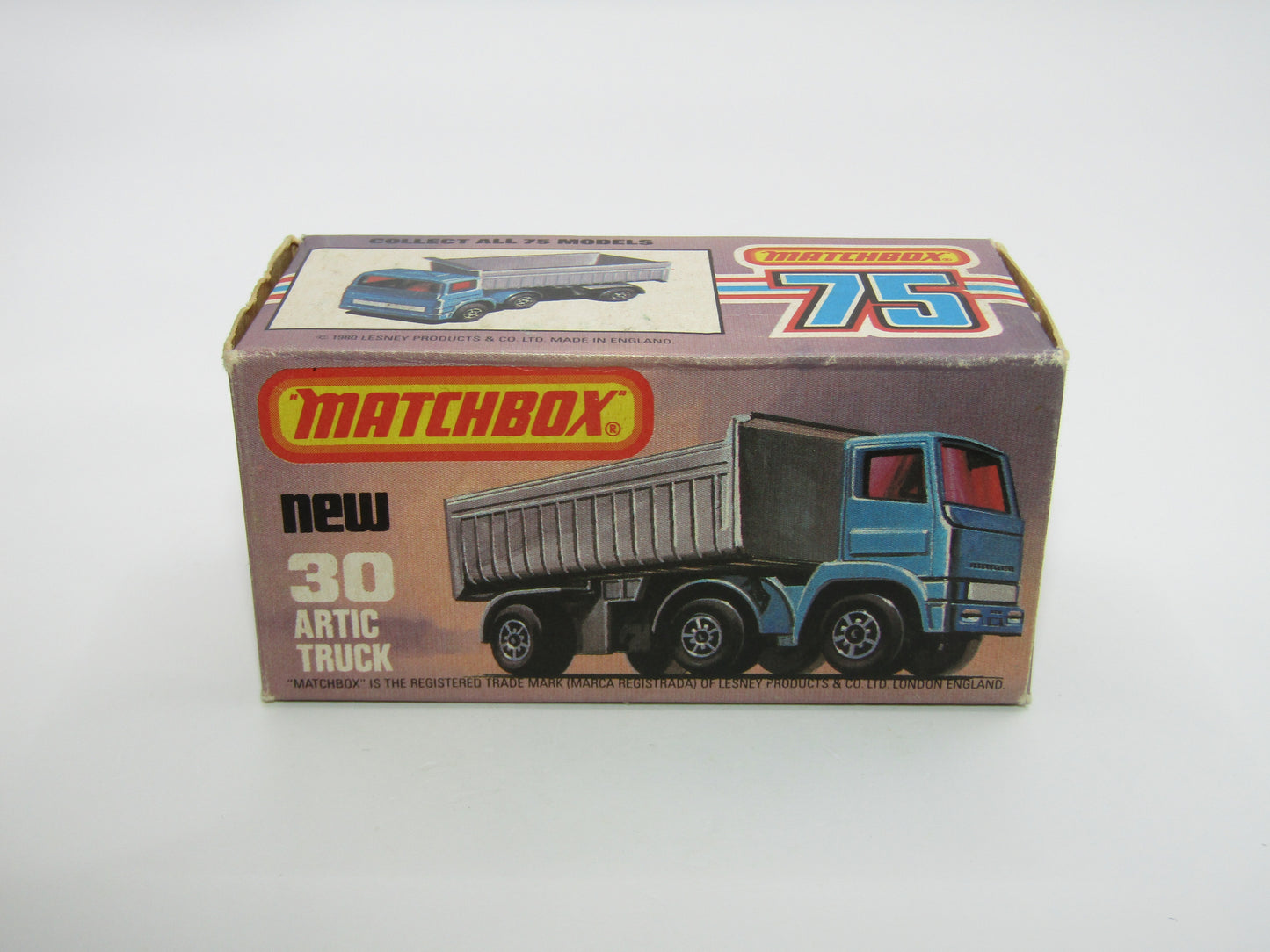 Matchbox Superfast No 30D Articulated Truck RED YELLOW GRILLE Silver Dump