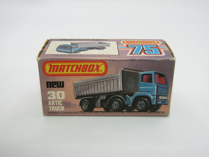 Matchbox Superfast No 30D Articulated Truck RED YELLOW GRILLE Silver Dump