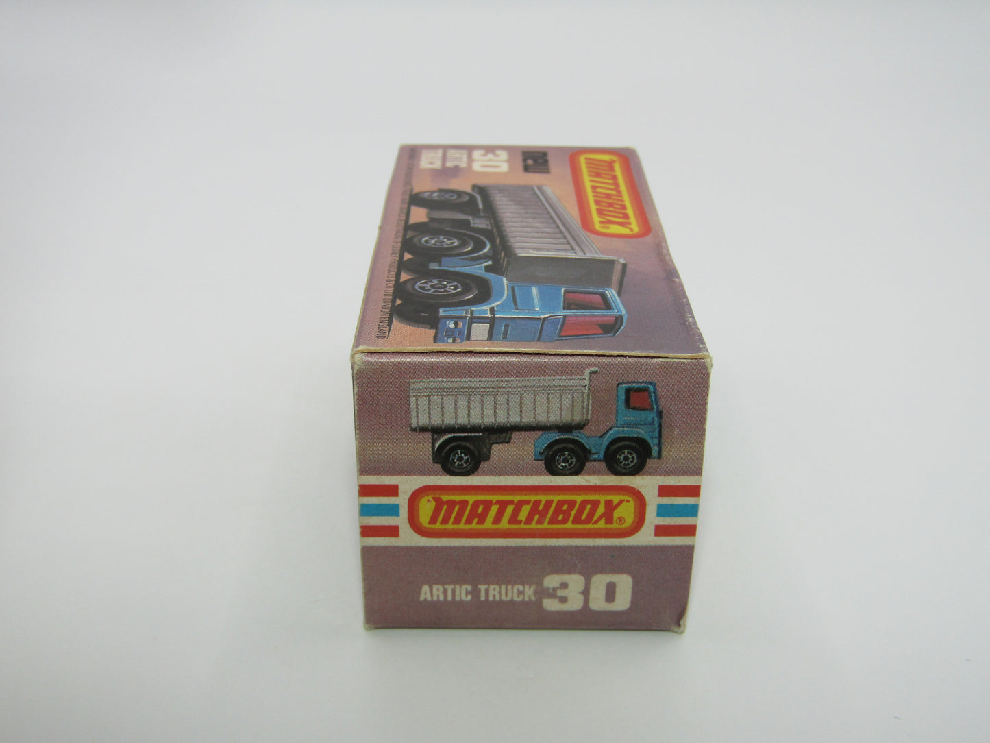 Matchbox Superfast No 30D Articulated Truck RED YELLOW GRILLE Silver Dump