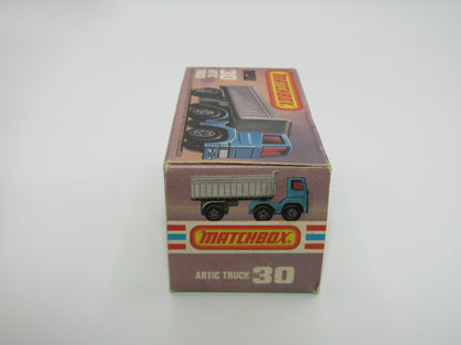 Matchbox Superfast No 30D Articulated Truck RED YELLOW GRILLE Silver Dump