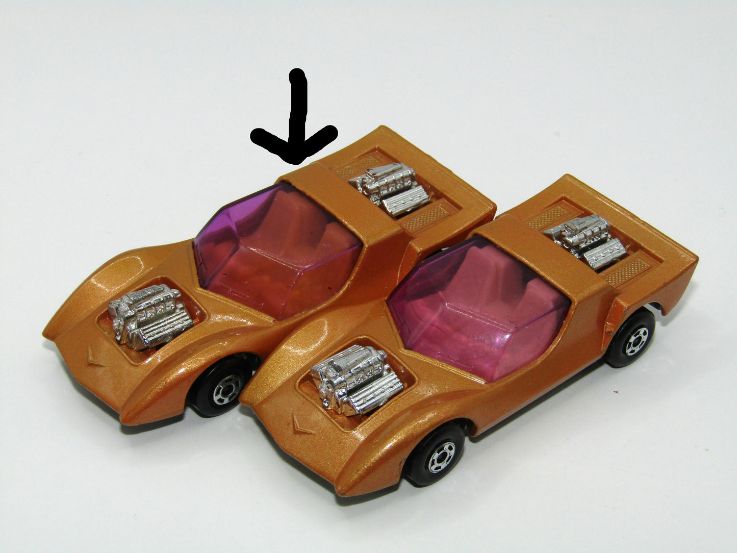 Matchbox Superfast 4B Gruesome Twosome YELLOW Interior