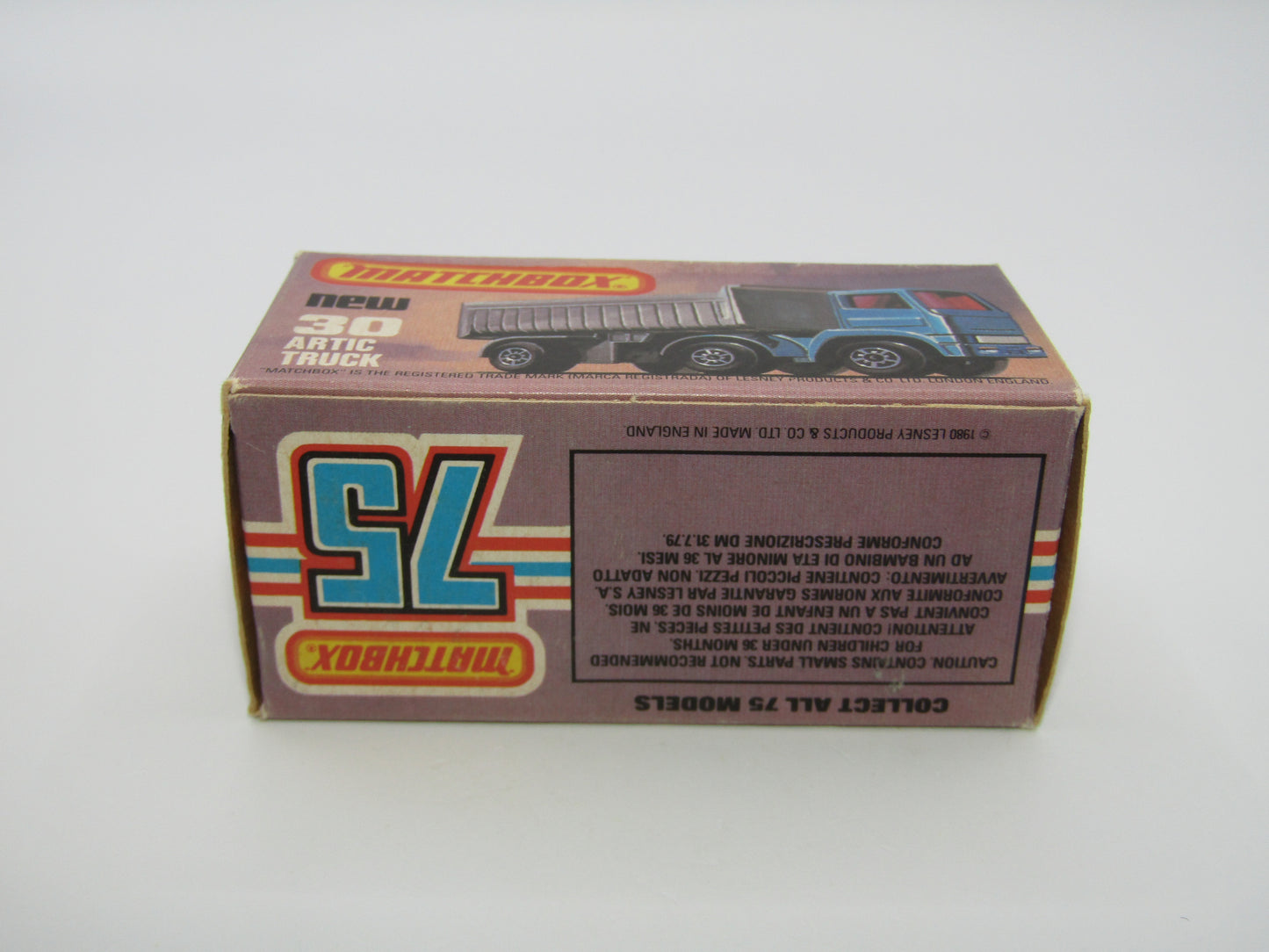 Matchbox Superfast No 30D Articulated Truck RED YELLOW GRILLE Silver Dump