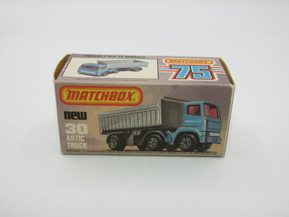 Matchbox Superfast No 30D Articulated Truck RED CREAM GRILLE Silver Dump