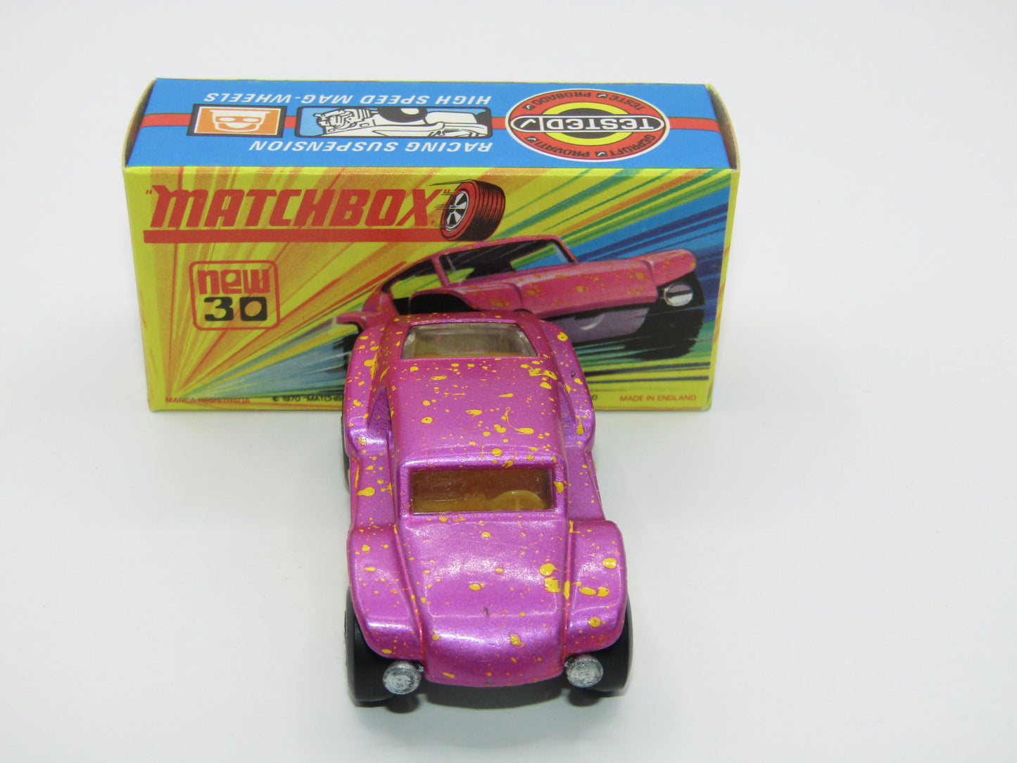 Matchbox Superfast No 30B Beach Buggy Dark Purple Less Splatter