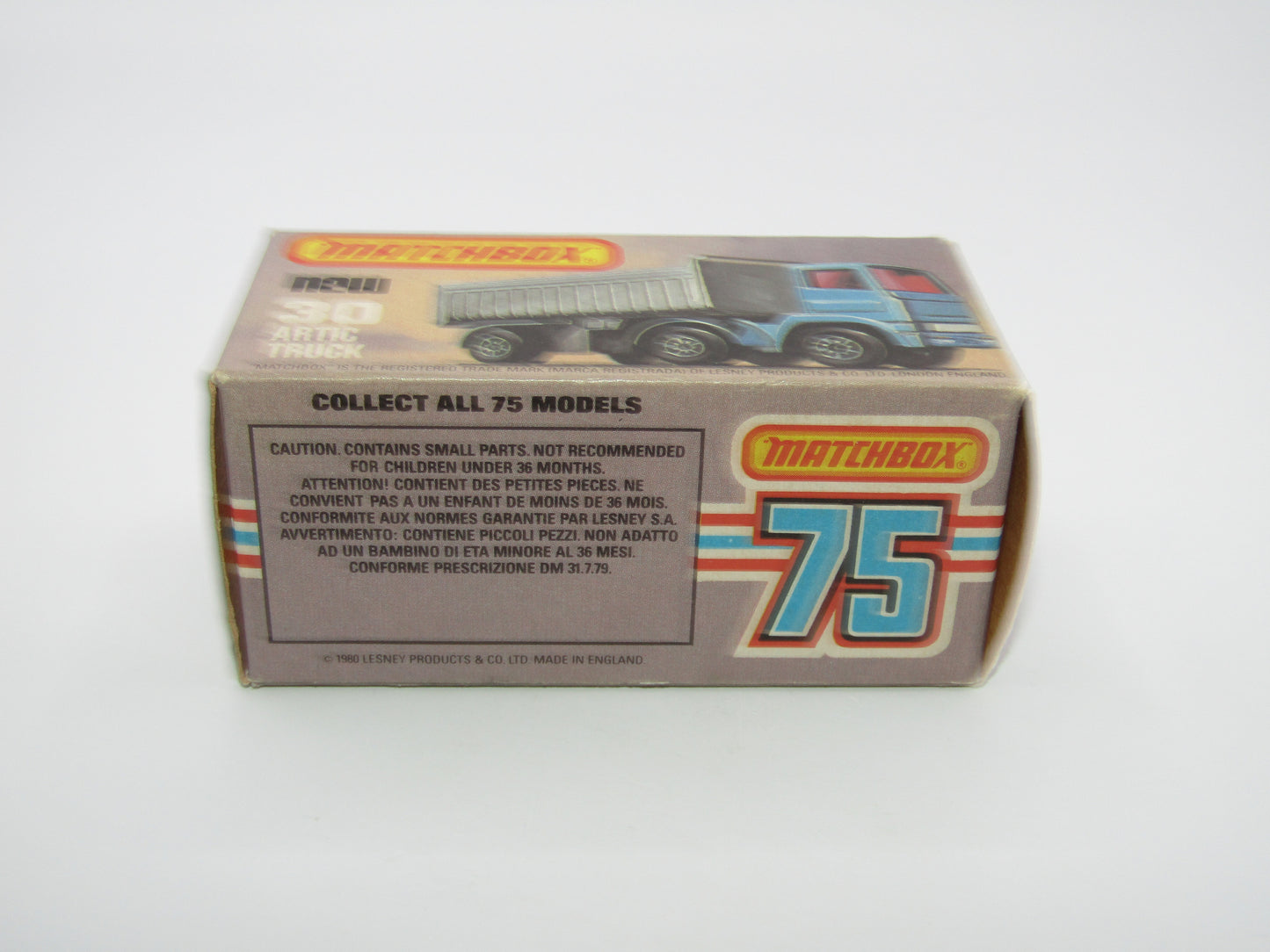 Matchbox Superfast No 30D Articulated Truck RED CREAM GRILLE Silver Dump