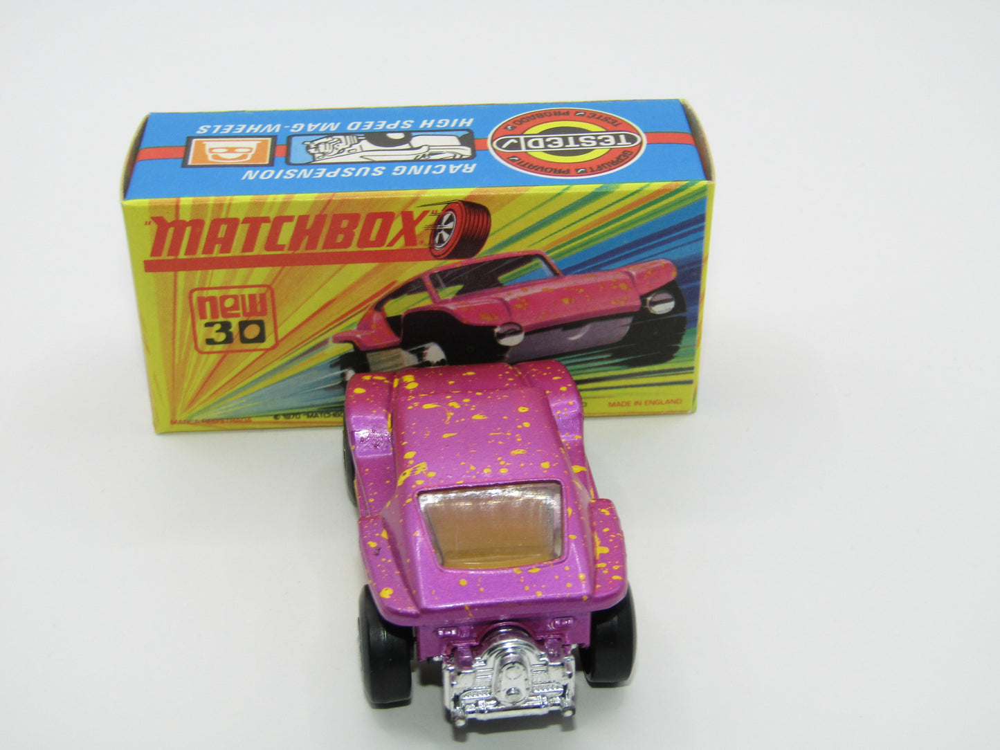 Matchbox Superfast No 30B Beach Buggy Dark Purple Less Splatter