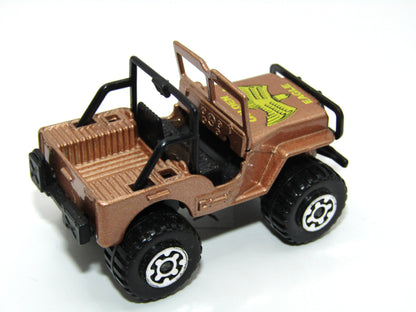 Matchbox Superfast 5D 4x4 Jeep Light Metallic Tan Golden Eagle Tampo