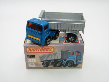Matchbox Superfast No 30D Articulated Truck METALLIC BLUE YELLOW Grille