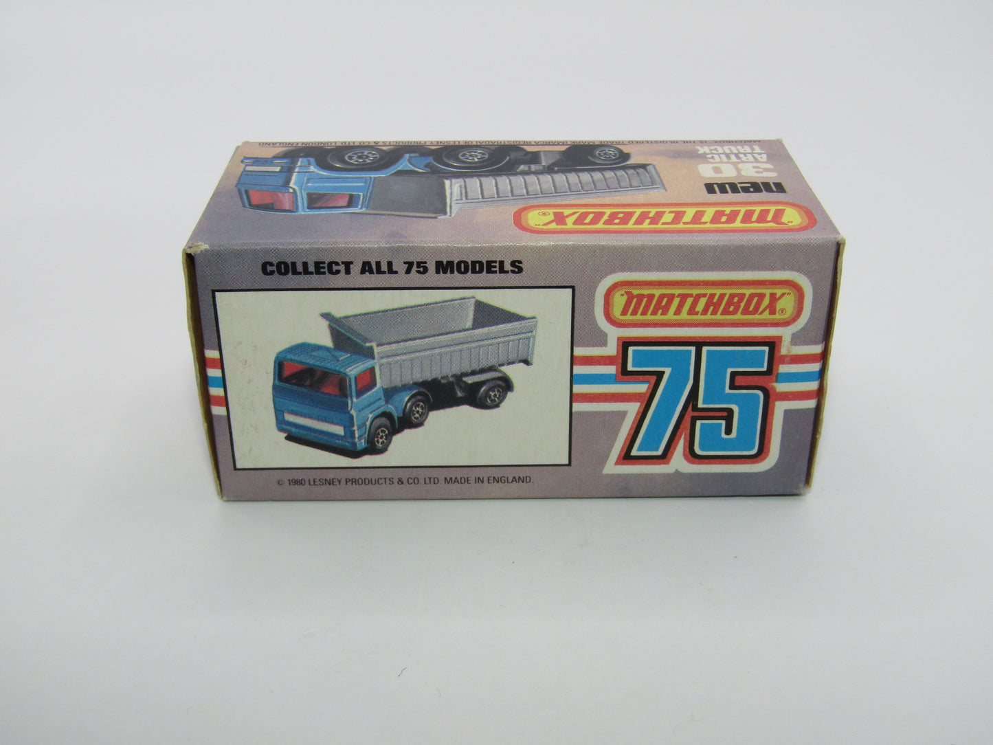 Matchbox Superfast No 30D Articulated Truck METALLIC BLUE YELLOW Grille
